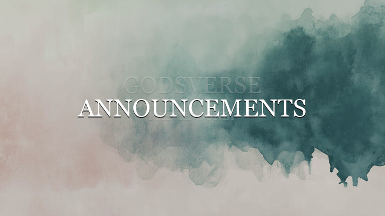 Announcements worship background watercolor worship