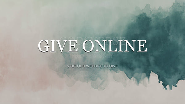 Give Online worship background watercolor worship