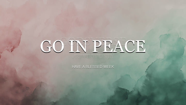 Go In Peace worship background watercolor worship