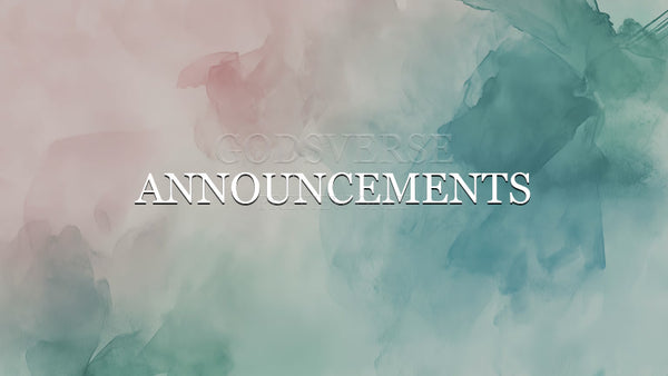 Announcements worship background watercolor worship