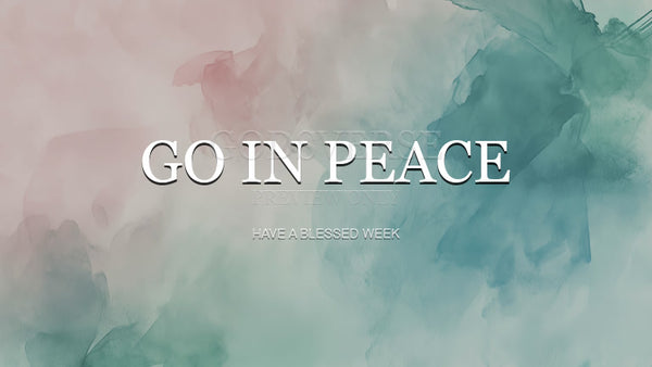 Go In Peace worship background watercolor worship