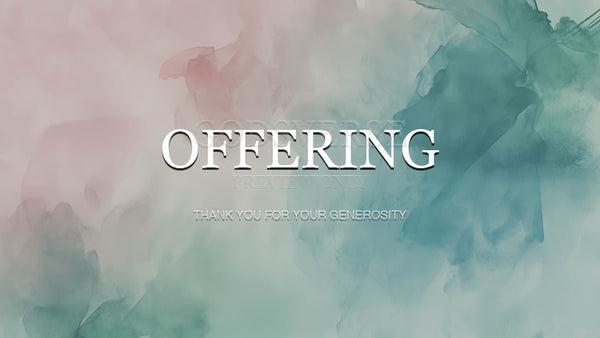 Offering worship background watercolor worship