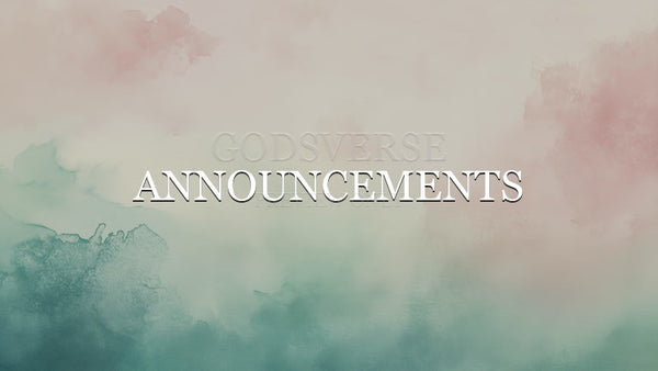 Announcements worship background watercolor worship