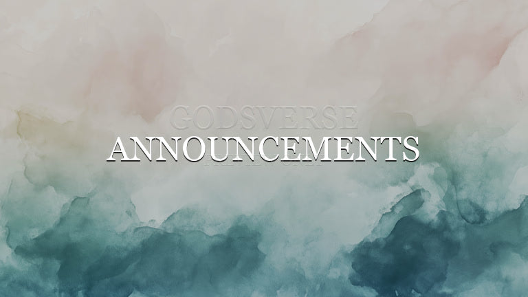 Announcements worship background watercolor worship