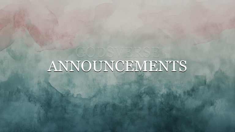 Announcements worship background watercolor worship