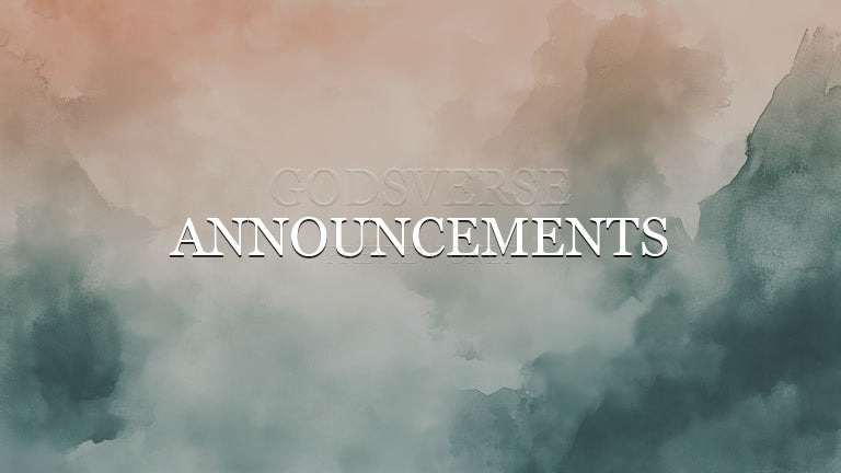 Announcements worship background watercolor worship