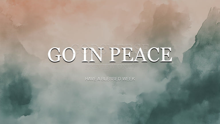 Go In Peace worship background watercolor worship