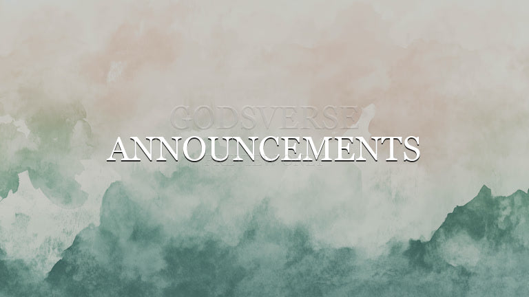 Announcements worship background watercolor worship